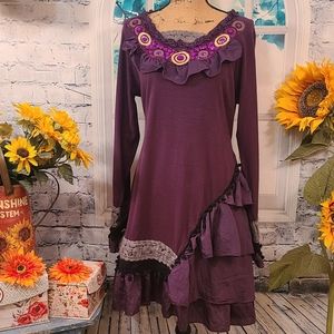 🥰VINTAGE DESIGNER JEWELED SWEATER DRESS (LRG)🥰